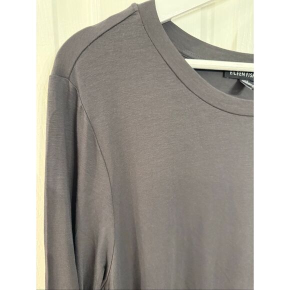 Eileen Fisher Dark Gray Crew Neck Long Sleeve Shift Dress sz XL NWOT - Picture 2 of 7